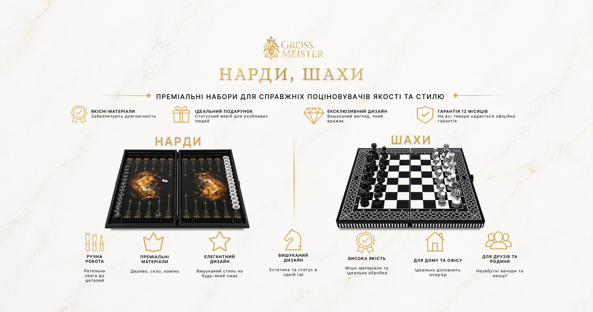 Купить нарды и шахматы — премиальный подарок для дома и офиса