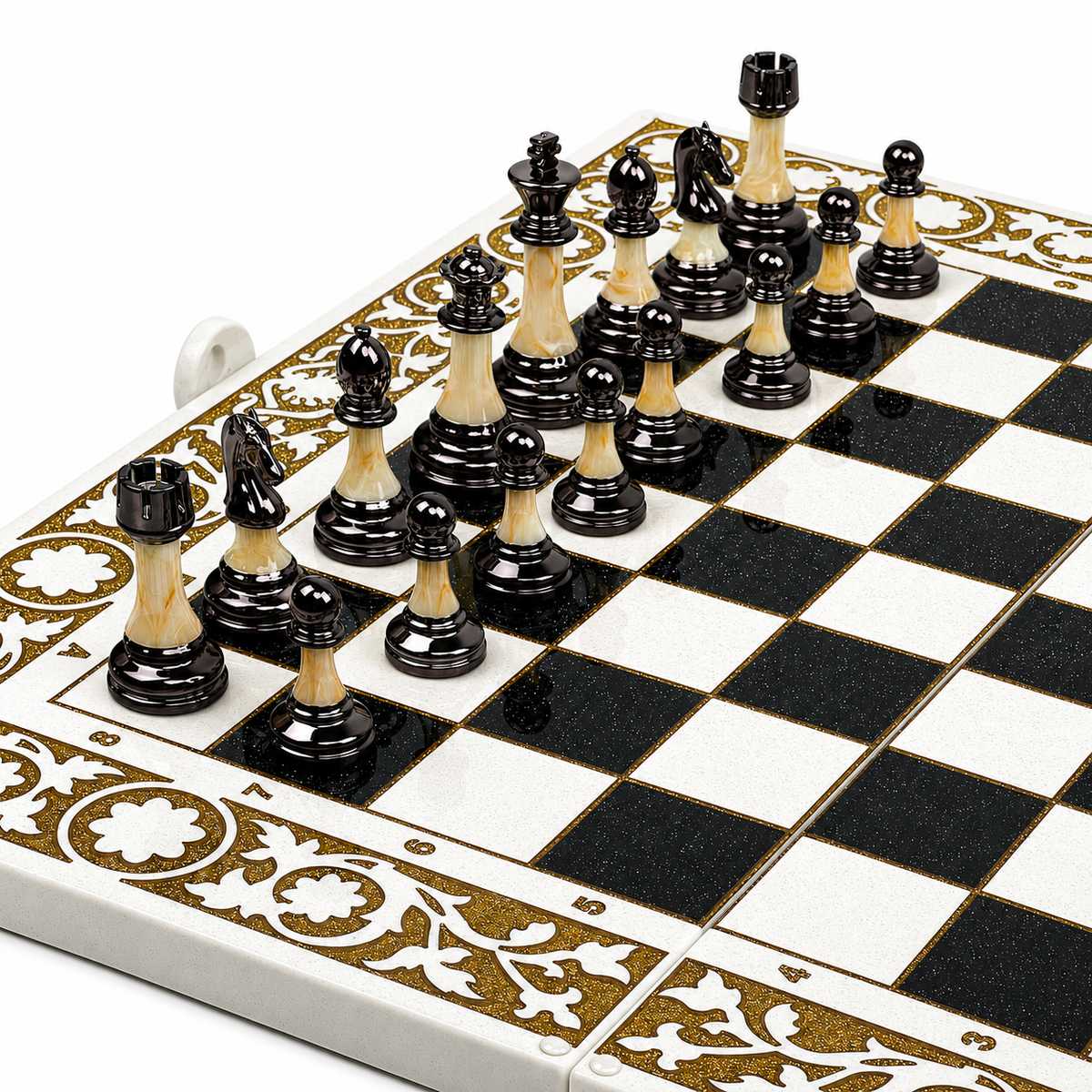 Шахове поле з епоксидним покриттям і контрастними чорно-білими клітинами