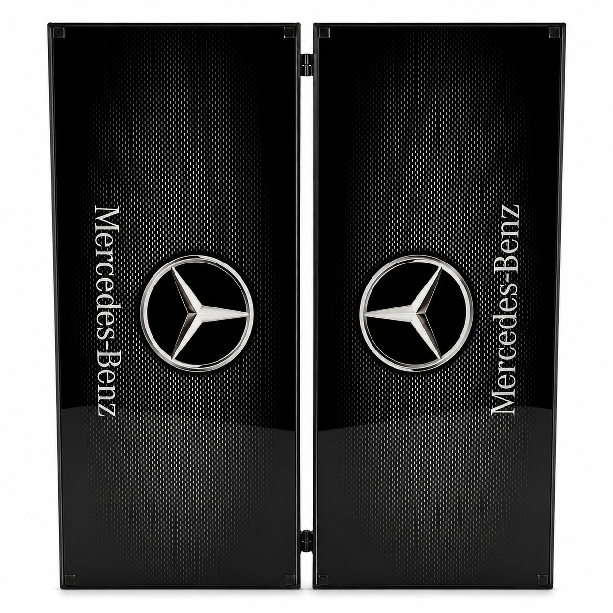 Стеклянные нарды Mercedes 60 см с закалённым игровым полем долговечным нанесением изображения и современным дизайном для ценителей автомобилей