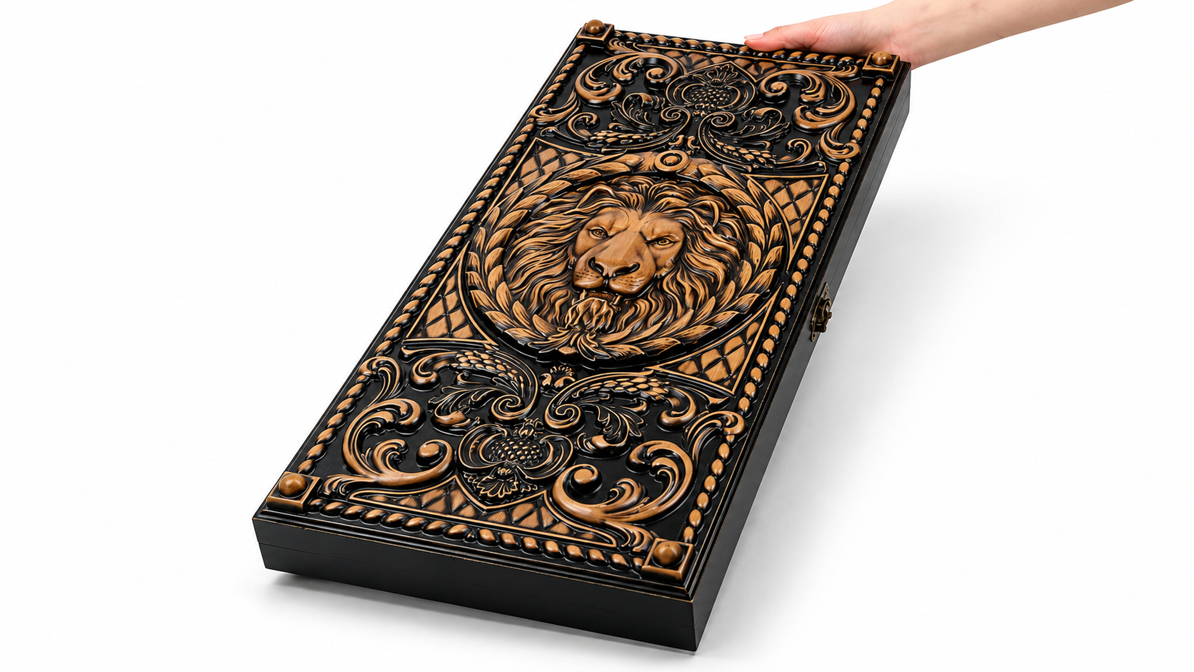 Luxury Backgammon Set made of Wood "Lion"