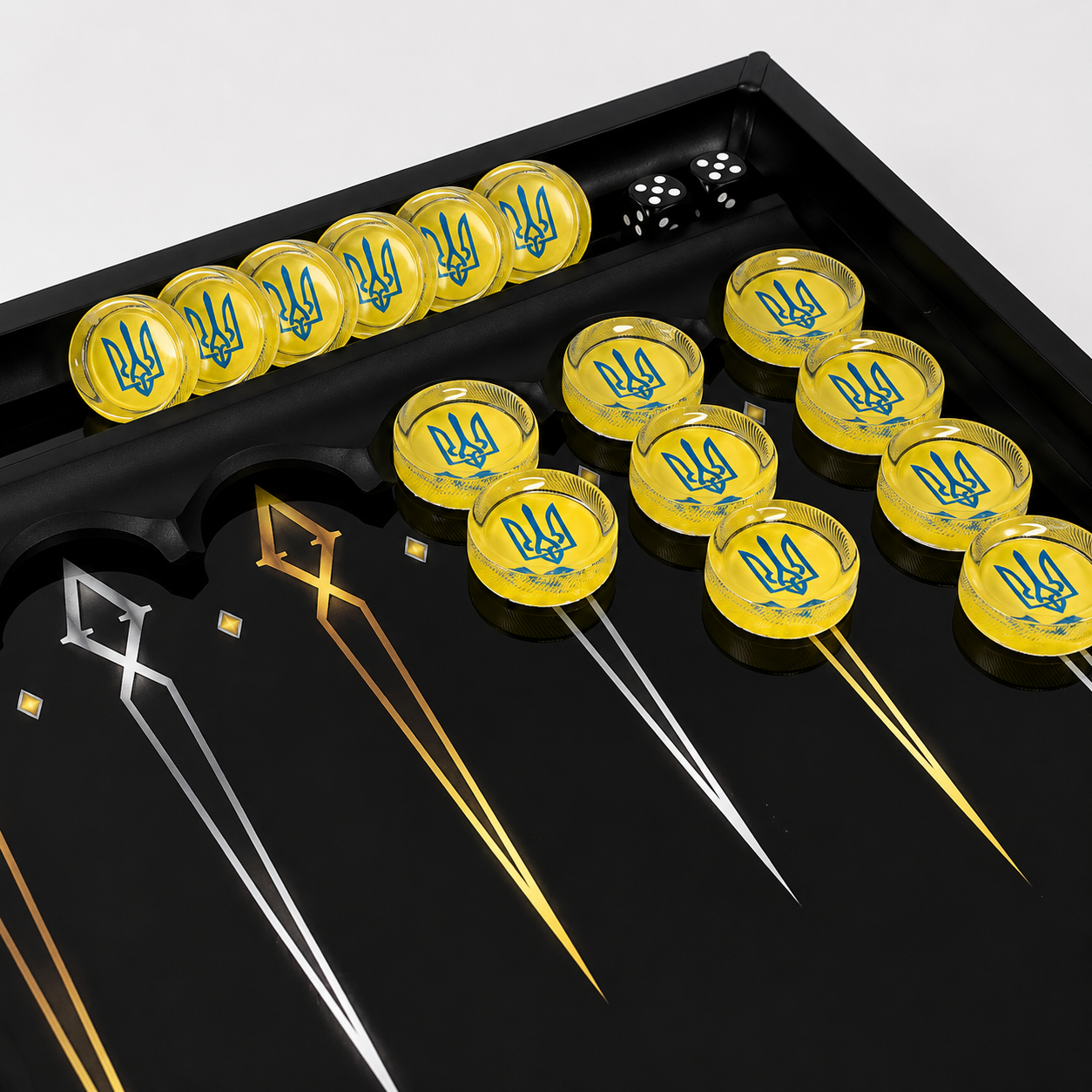 Glass backgammon Ukraine Map