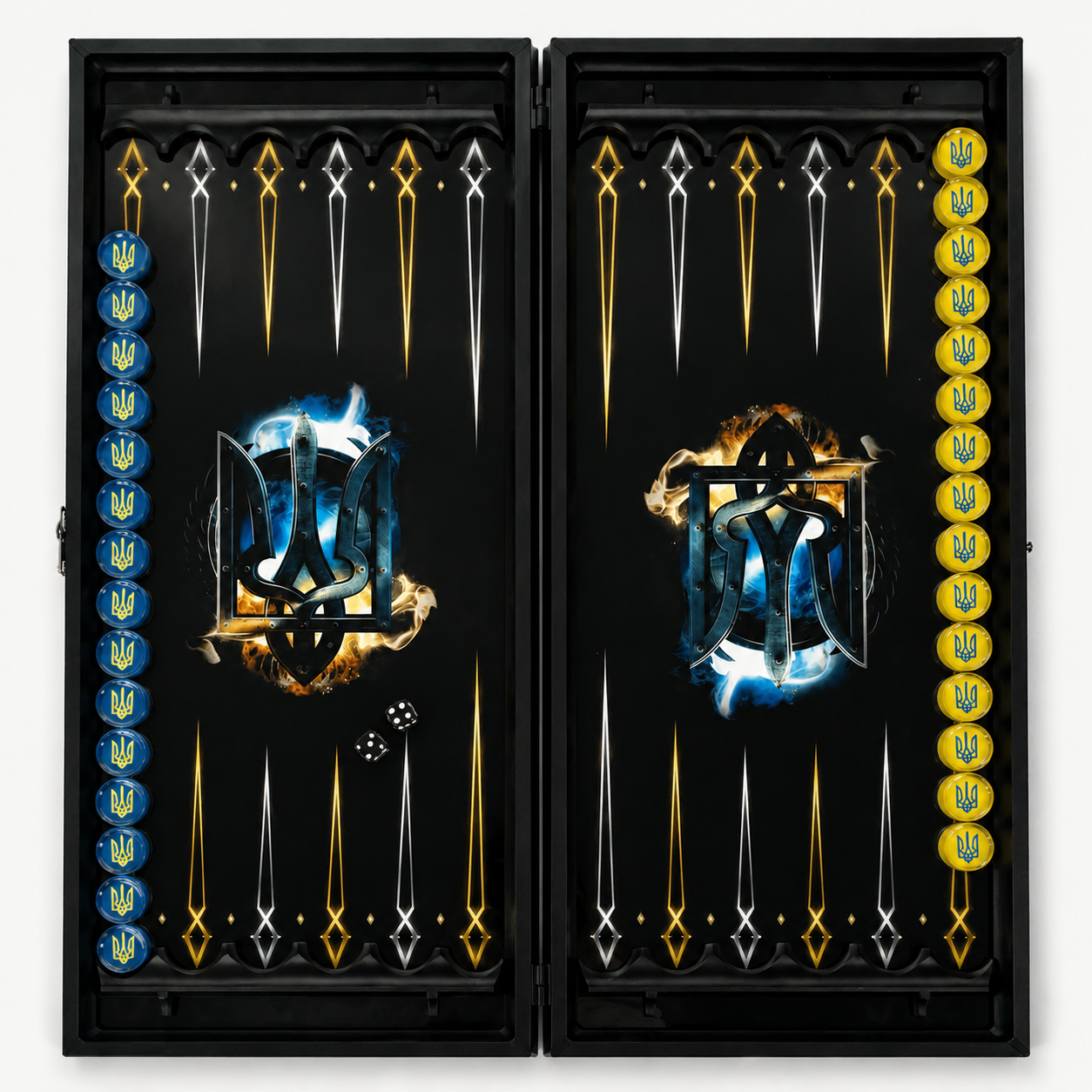 Glass backgammon Ukraine Map
