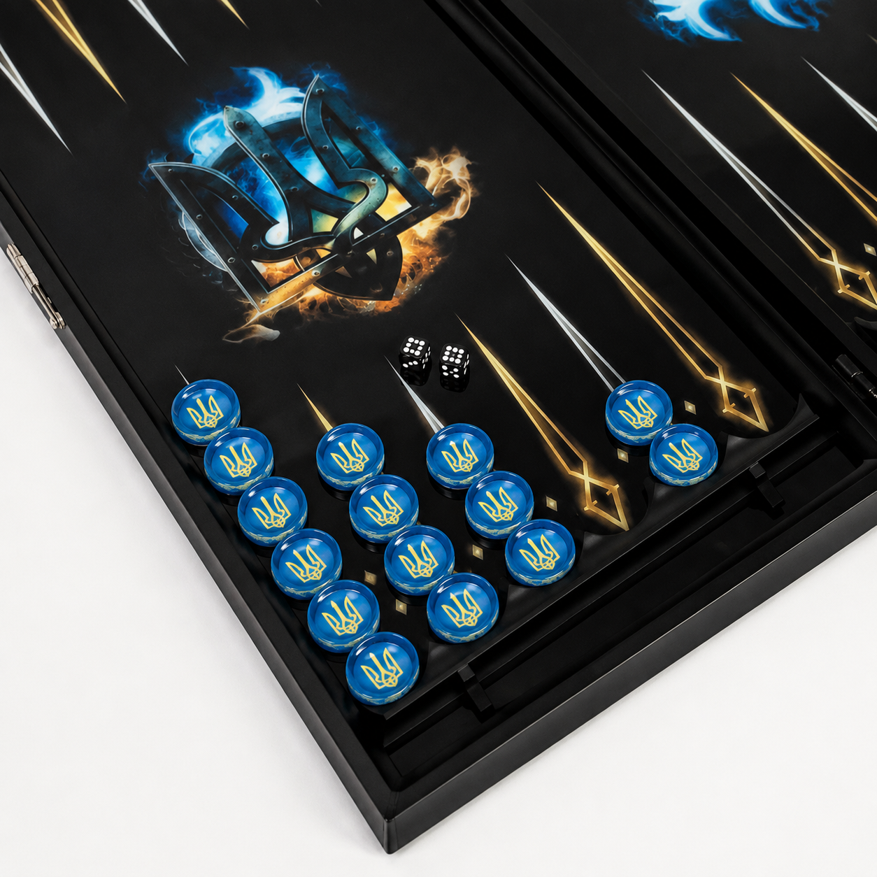 Glass backgammon Ukraine Map