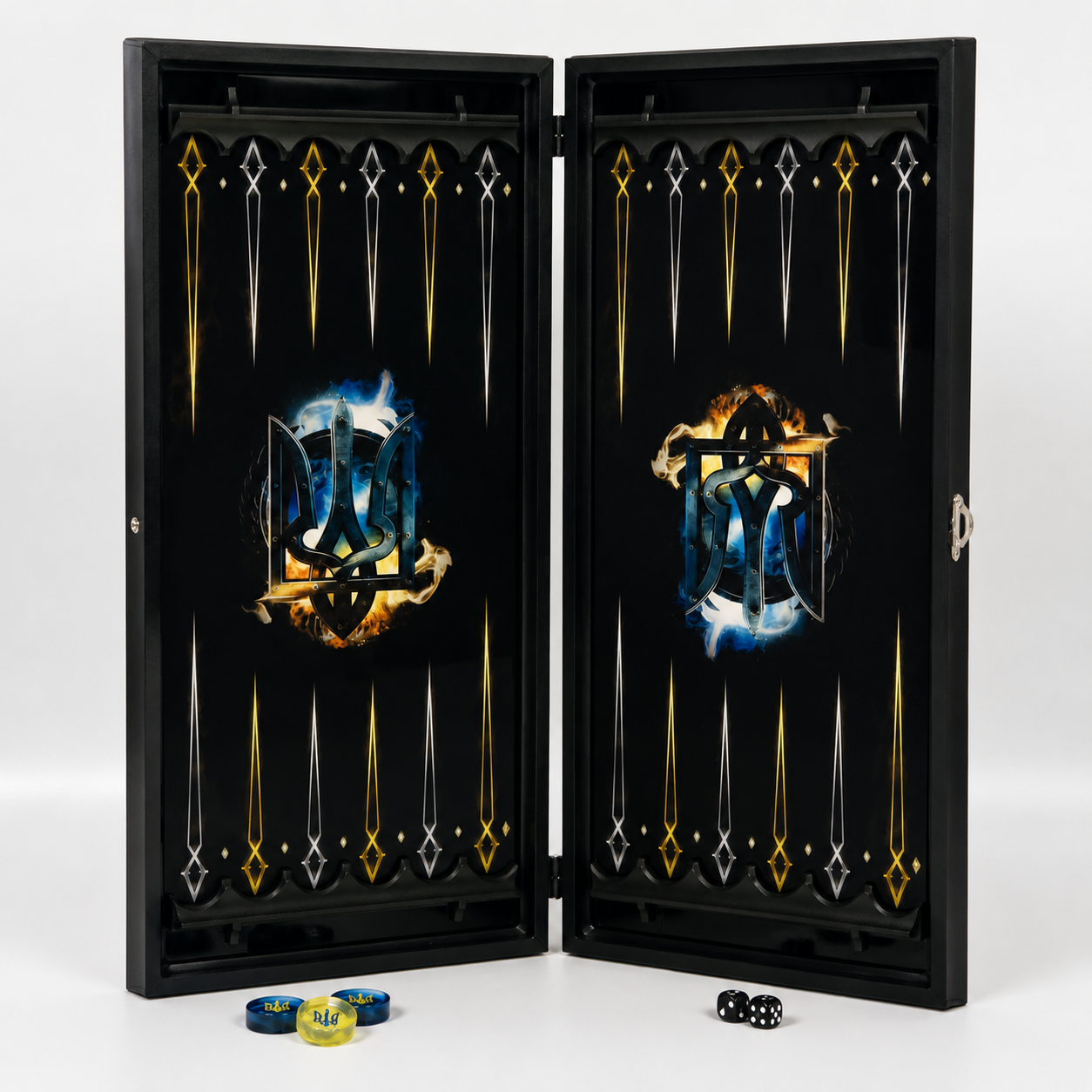 Glass backgammon Ukraine Map