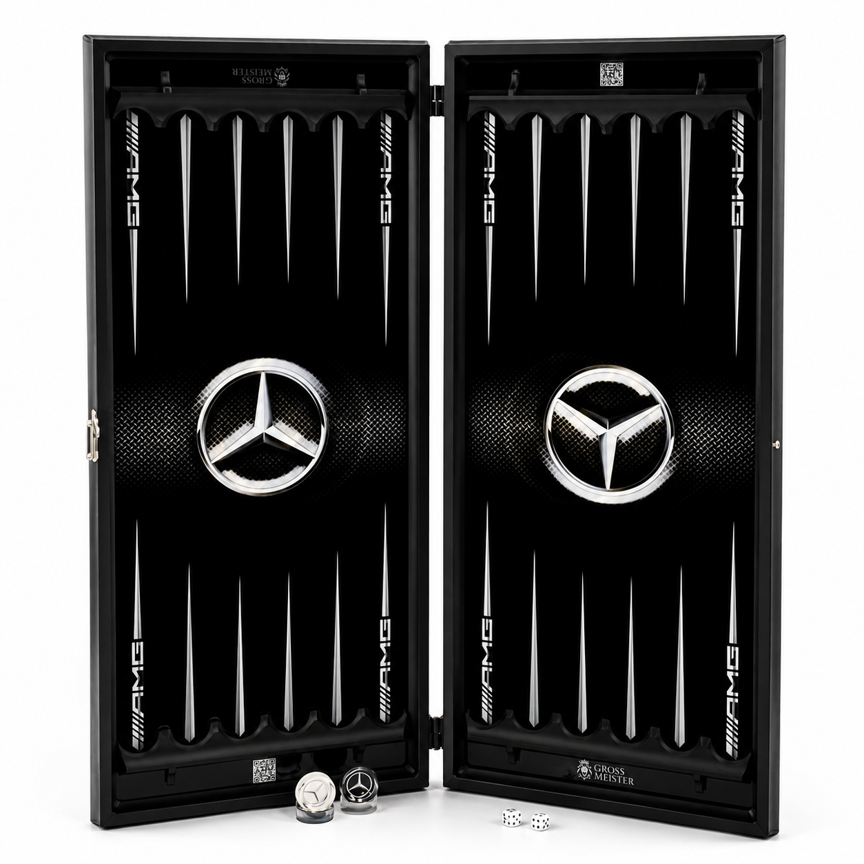 Стеклянные нарды Mercedes станут отличным подарком мужчине который ценит автомобили бизнес класса стиль и качественные настольные игры
