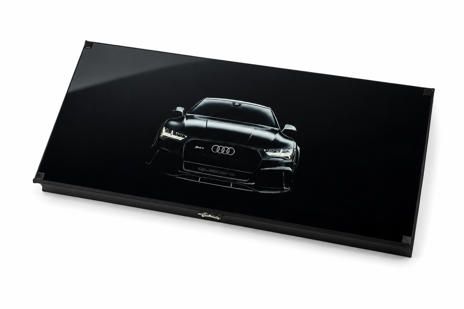 Купить нарды Audi и Dodge 60 см из стекла с закаленным игровым полем УФ печатью и премиальным дизайном для подарка мужчине
